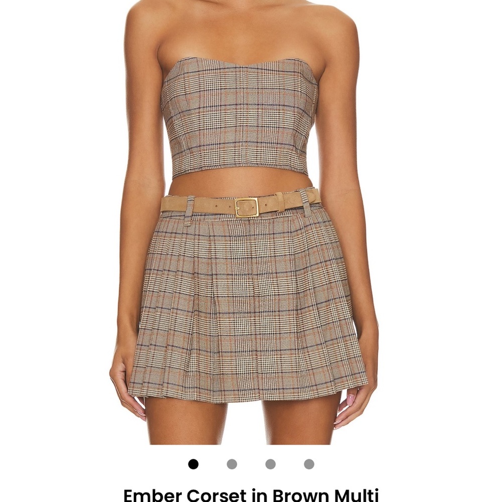 Ember corset in brown multi, l’academie, new with tags